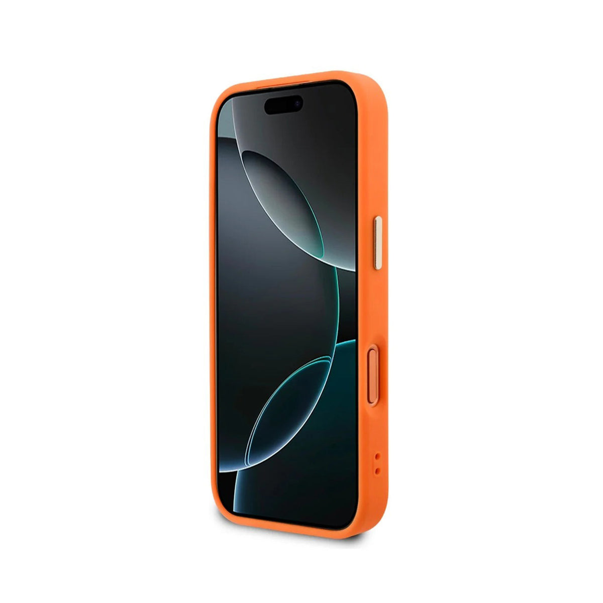 Guess iPhone 17 Pro Max Case – MagSafe Compatible Case, Perforated 4G Orange Design with Guess Logo and Drop Protection