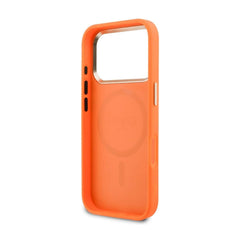 Guess iPhone 17 Pro Max Case – MagSafe Compatible Case, Perforated 4G Orange Design with Guess Logo and Drop Protection