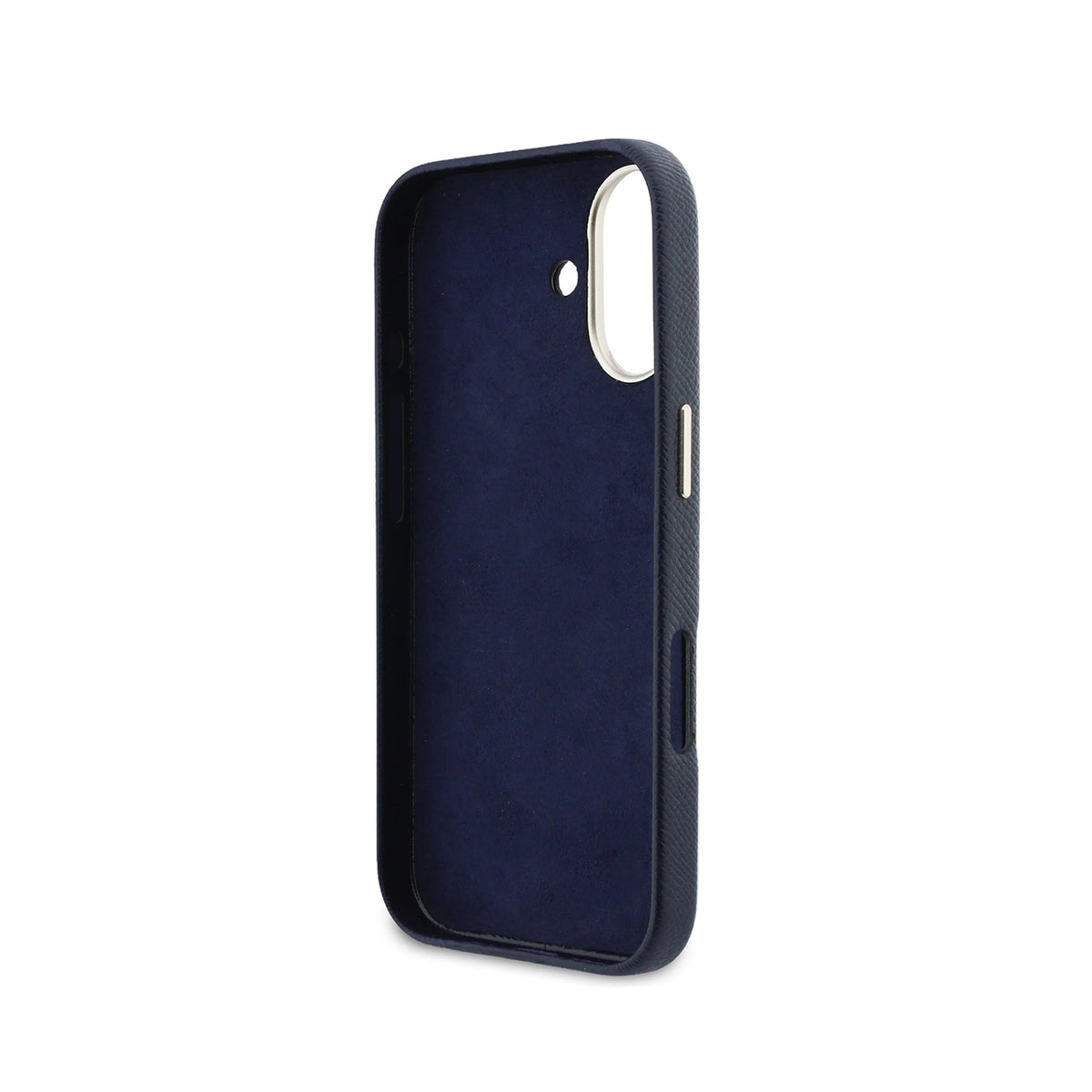 Guess iPhone 17 Case - Blue Leather-Effect Case with Guess Logo, Drop Protection, and Precise Fit
