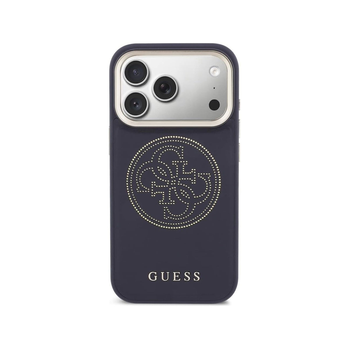 Guess iPhone 17 Pro Max Case – MagSafe Compatible Case, Perforated 4G Blue Design with Guess Logo and Drop Protection