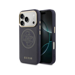 Guess Funda para iPhone 17 Pro – Carcasa 4G Perforada con MagSafe Azul, Protección Anticaídas y Ajuste Preciso