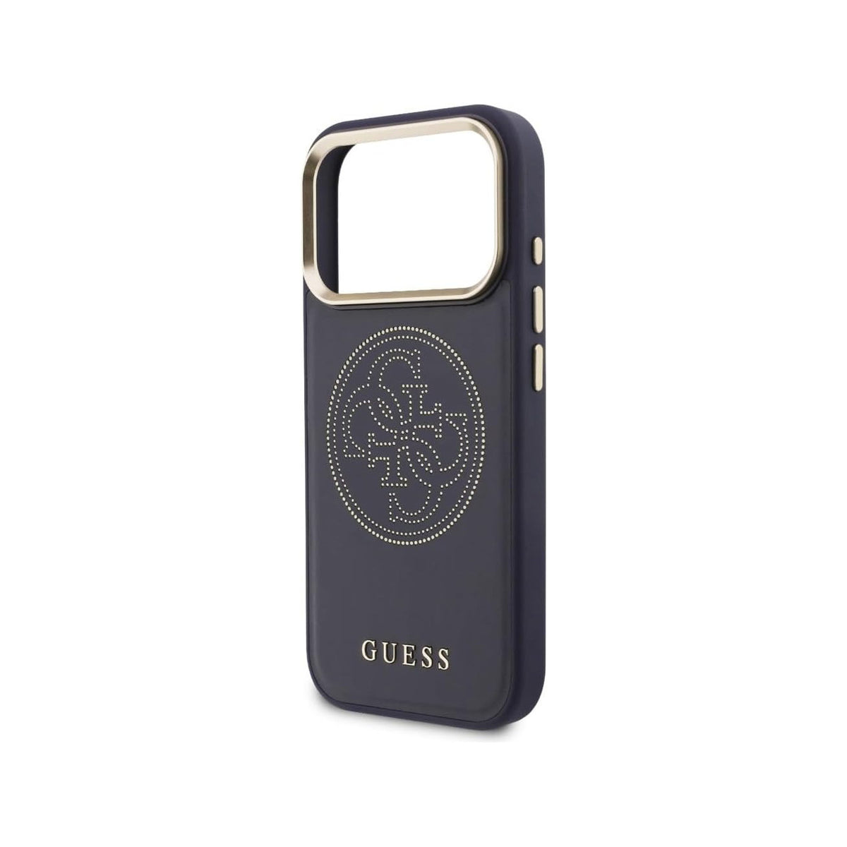 Guess iPhone 17 Pro Max Case – MagSafe Compatible Case, Perforated 4G Blue Design with Guess Logo and Drop Protection