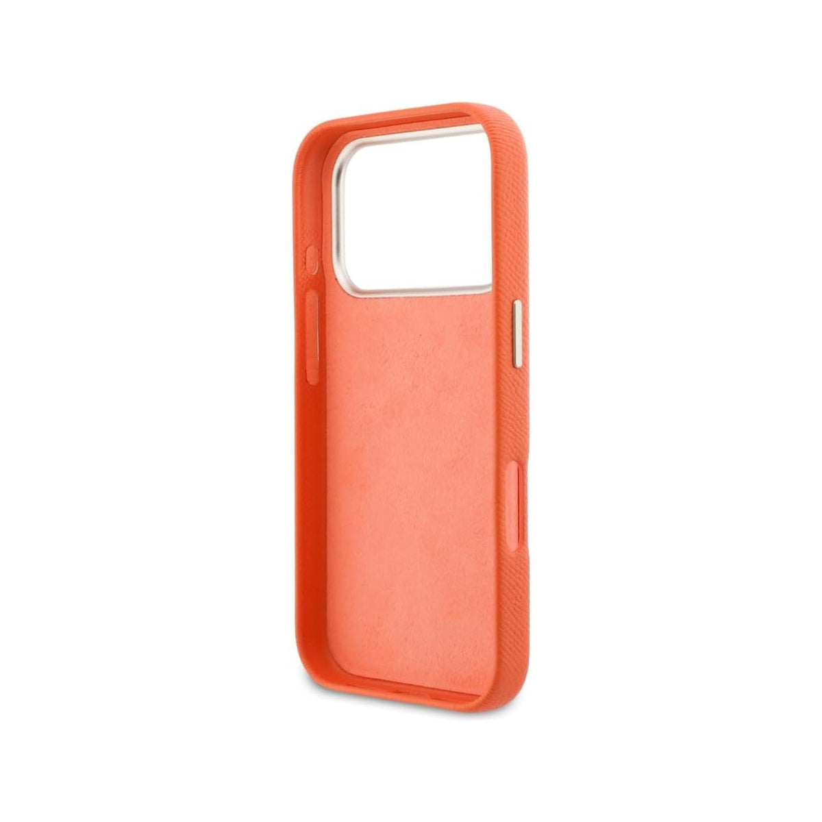 Guess iPhone 17 Pro Case – Orange Leather Effect Case with Guess Logo, Drop Protection and Precise Fit