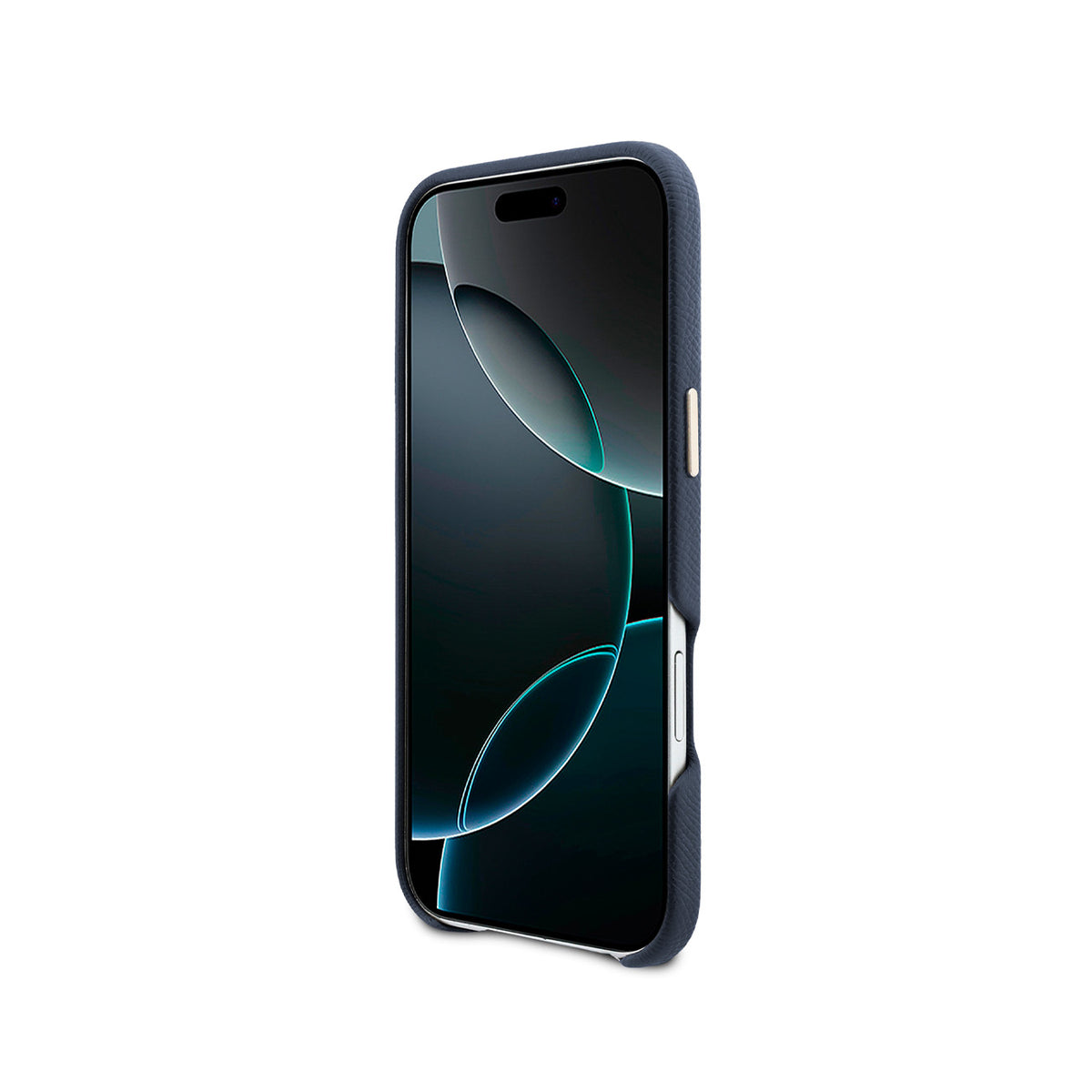 GUESS Funda Efecto Piel Logo Clásico para iPhone Air con Protección Anticaídas, Azul