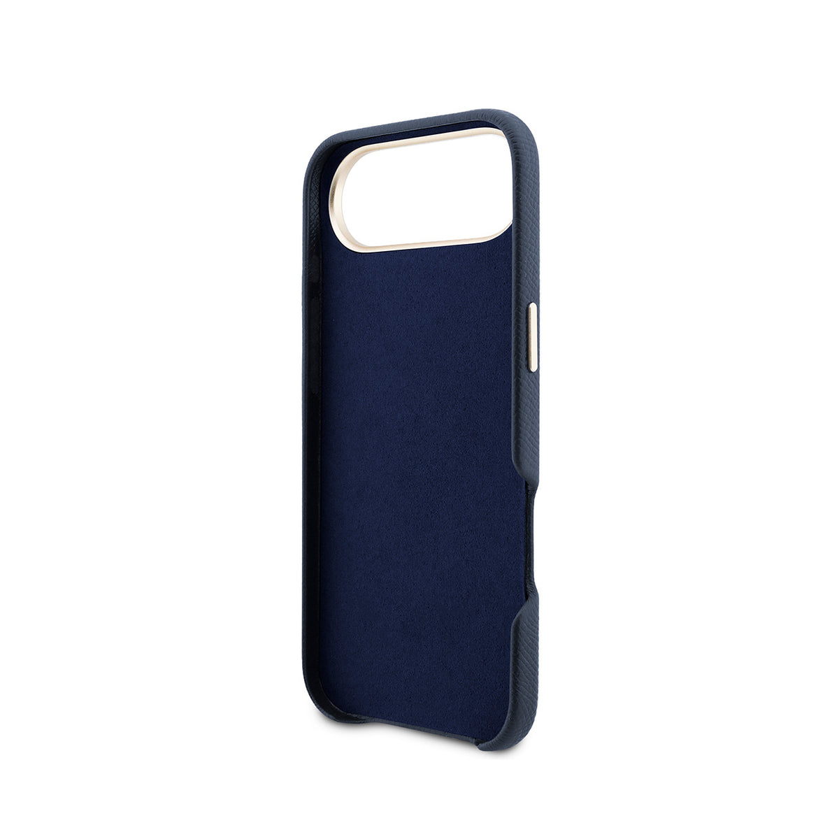 GUESS Funda Efecto Piel Logo Clásico para iPhone Air con Protección Anticaídas, Azul