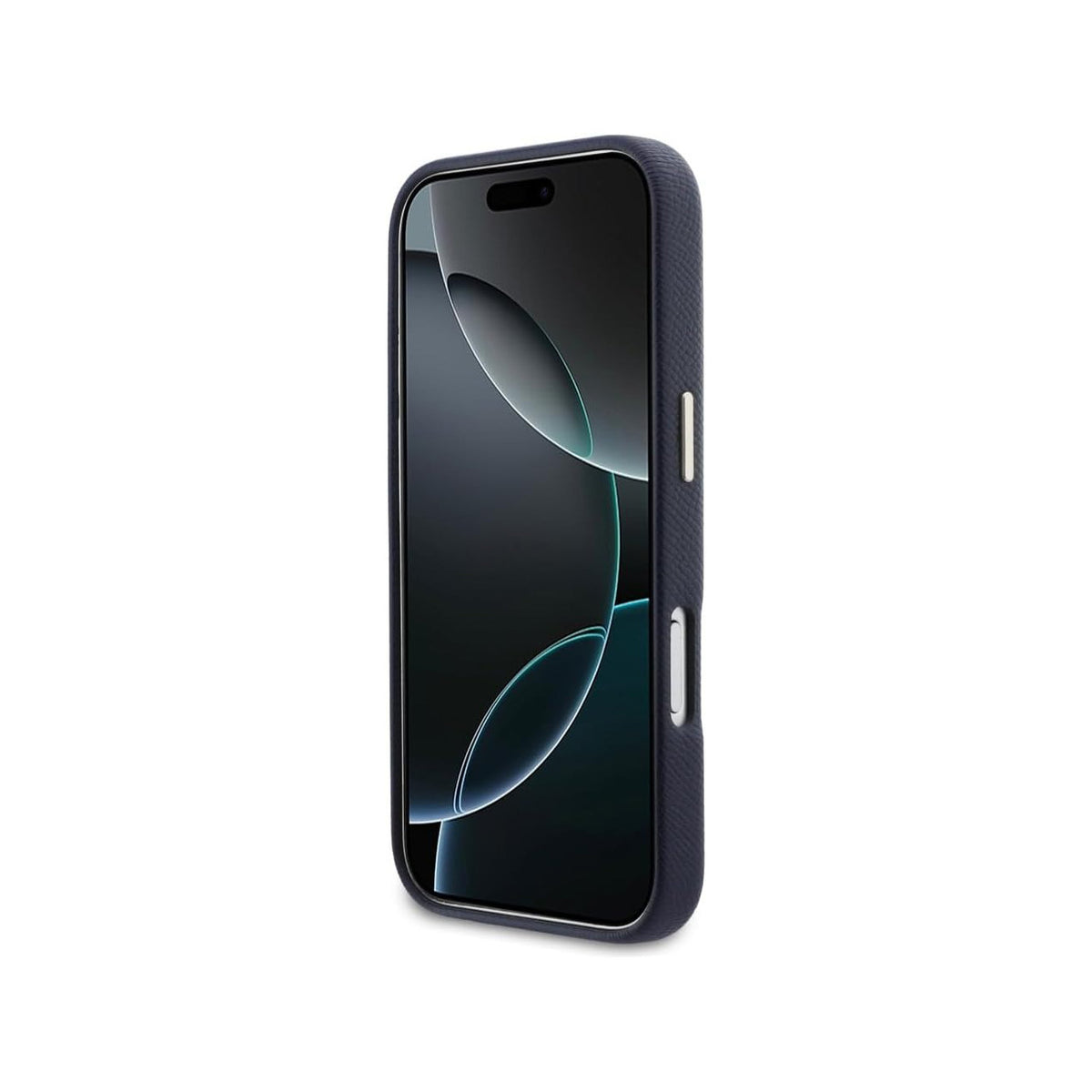 Guess Funda Efecto Piel Logo Clásico para iPhone 17 Pro Max/18 Pro Max con Protección Anticaídas, Azul