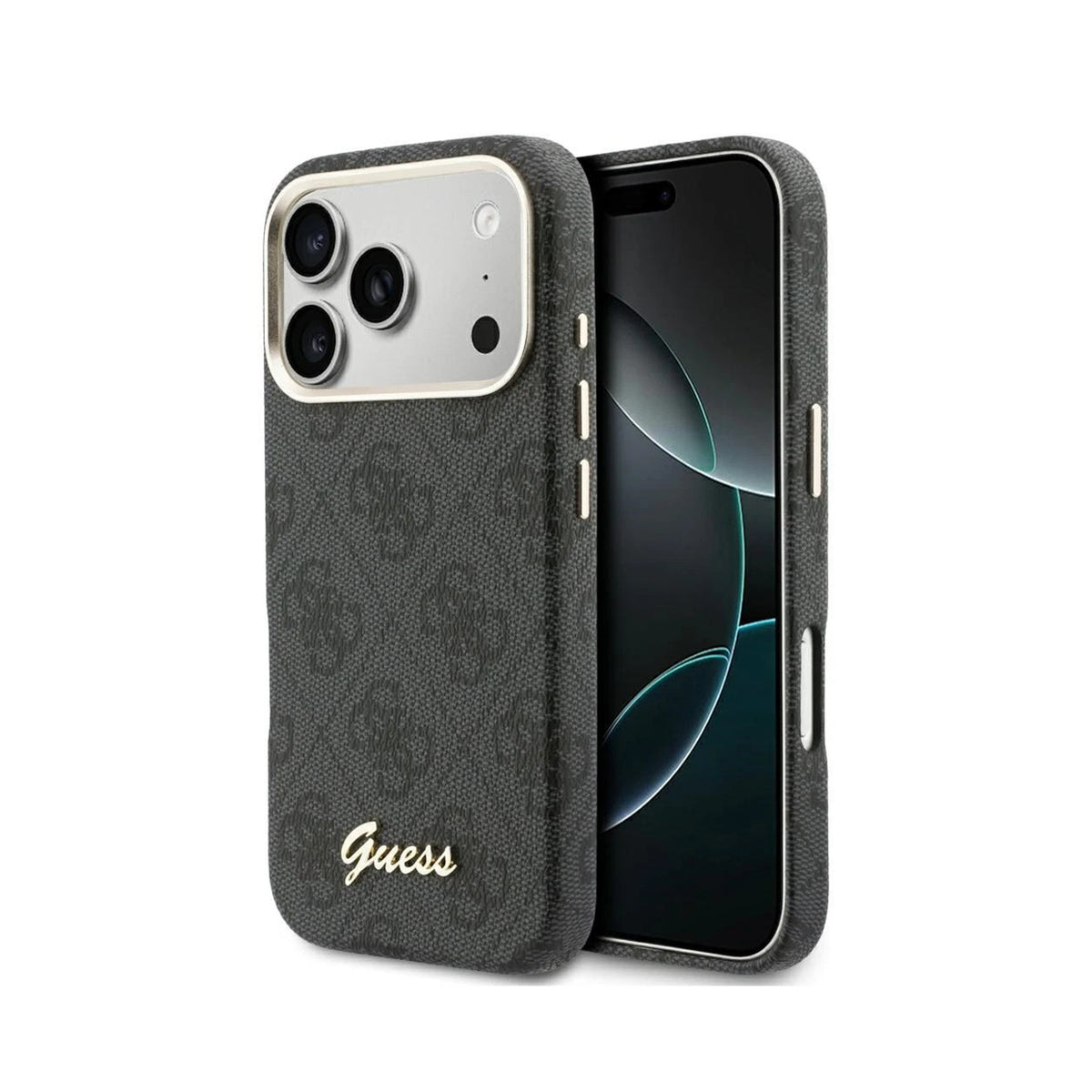 GUESS Funda Logo Script para iPhone 17 Pro/18 Pro Compatible con MagSafe, Negra