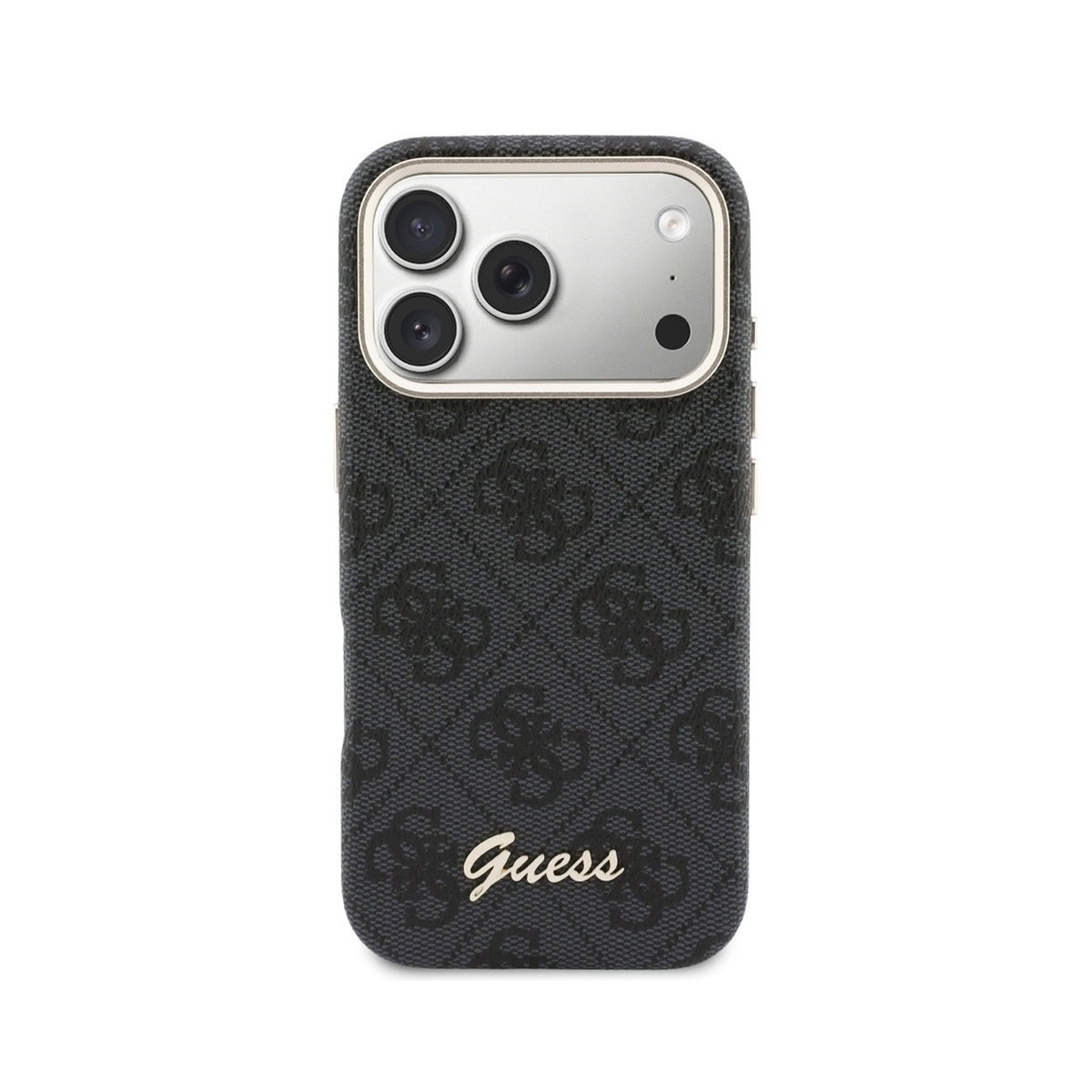 GUESS Funda Logo Script para iPhone 17 Pro Max/18 Pro Max Compatible con MagSafe y Protección Anticaídas, Negra