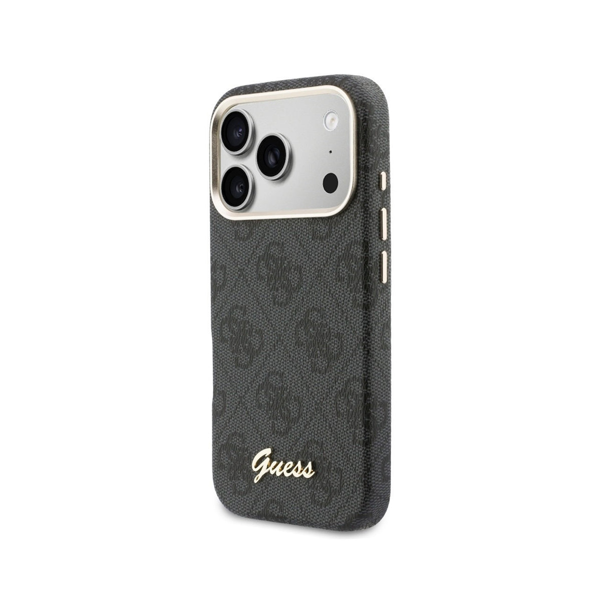 GUESS Funda Logo Script para iPhone 17 Pro Max/18 Pro Max Compatible con MagSafe y Protección Anticaídas, Negra