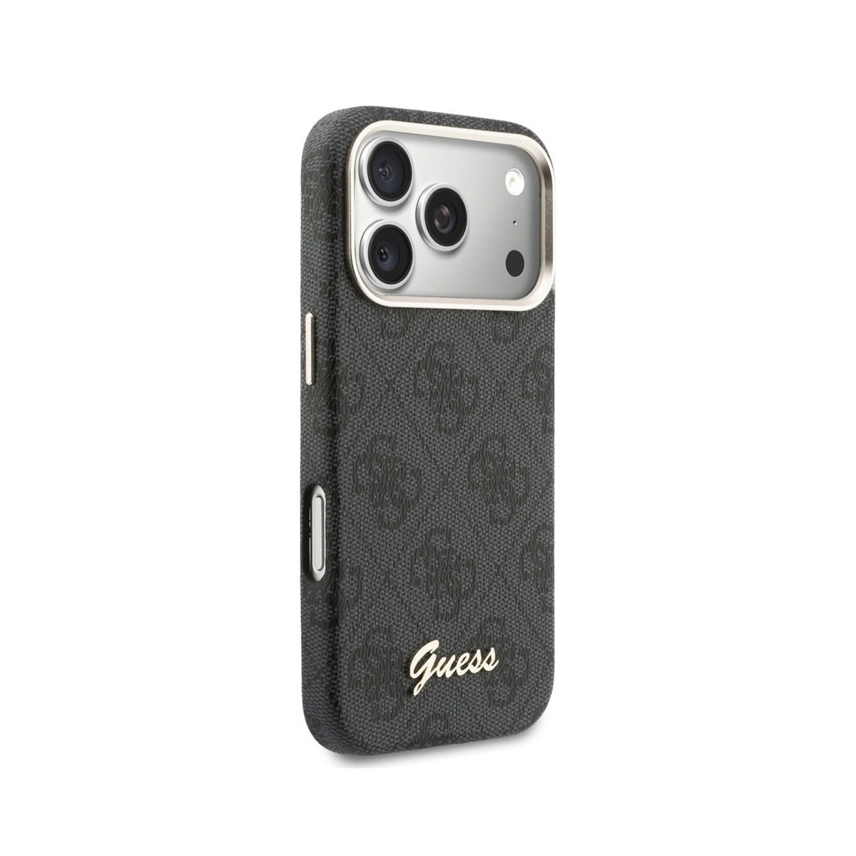 GUESS Funda Logo Script para iPhone 17 Pro Max/18 Pro Max Compatible con MagSafe y Protección Anticaídas, Negra