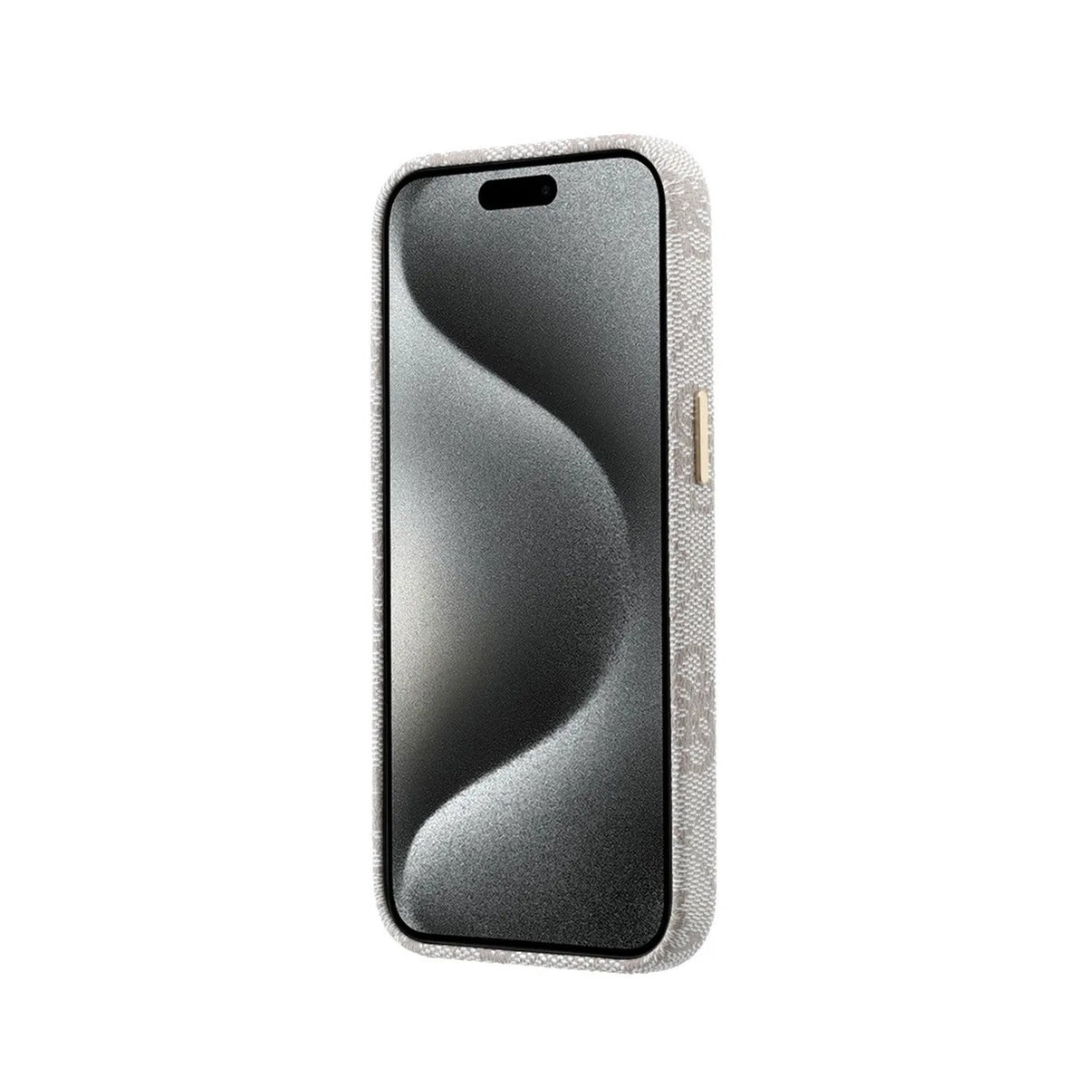 GUESS Funda de Polipiel Logo en Relieve para iPhone 14 Compatible con MagSafe y Protección Anticaídas, Rosa