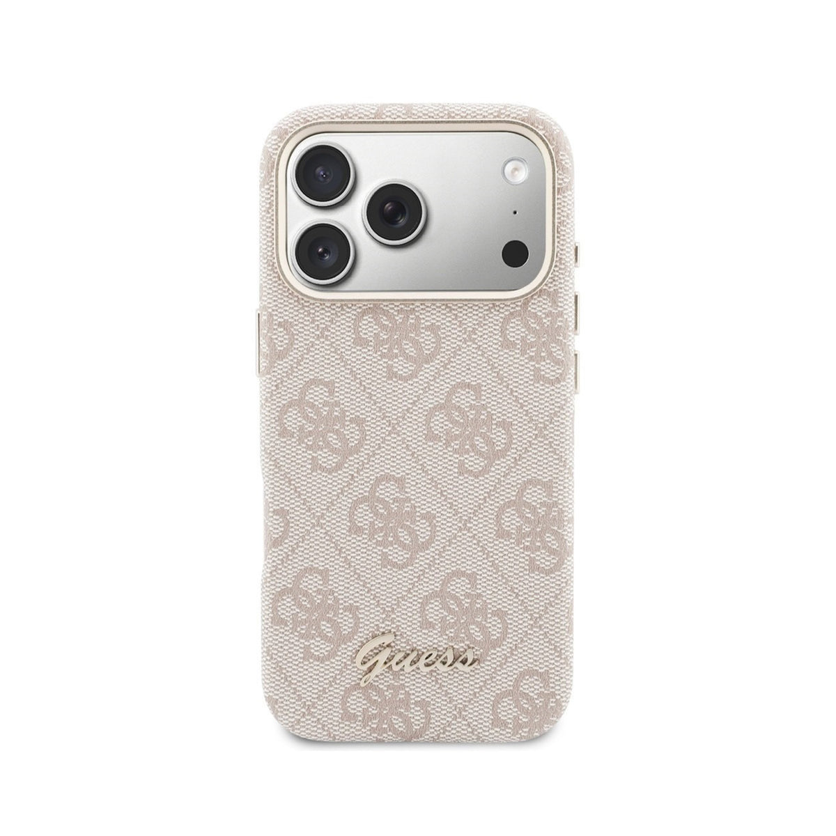 GUESS Funda Logo Script para iPhone 17 Pro Max/18 Pro Max Compatible con MagSafe y Protección Anticaídas, Rosa