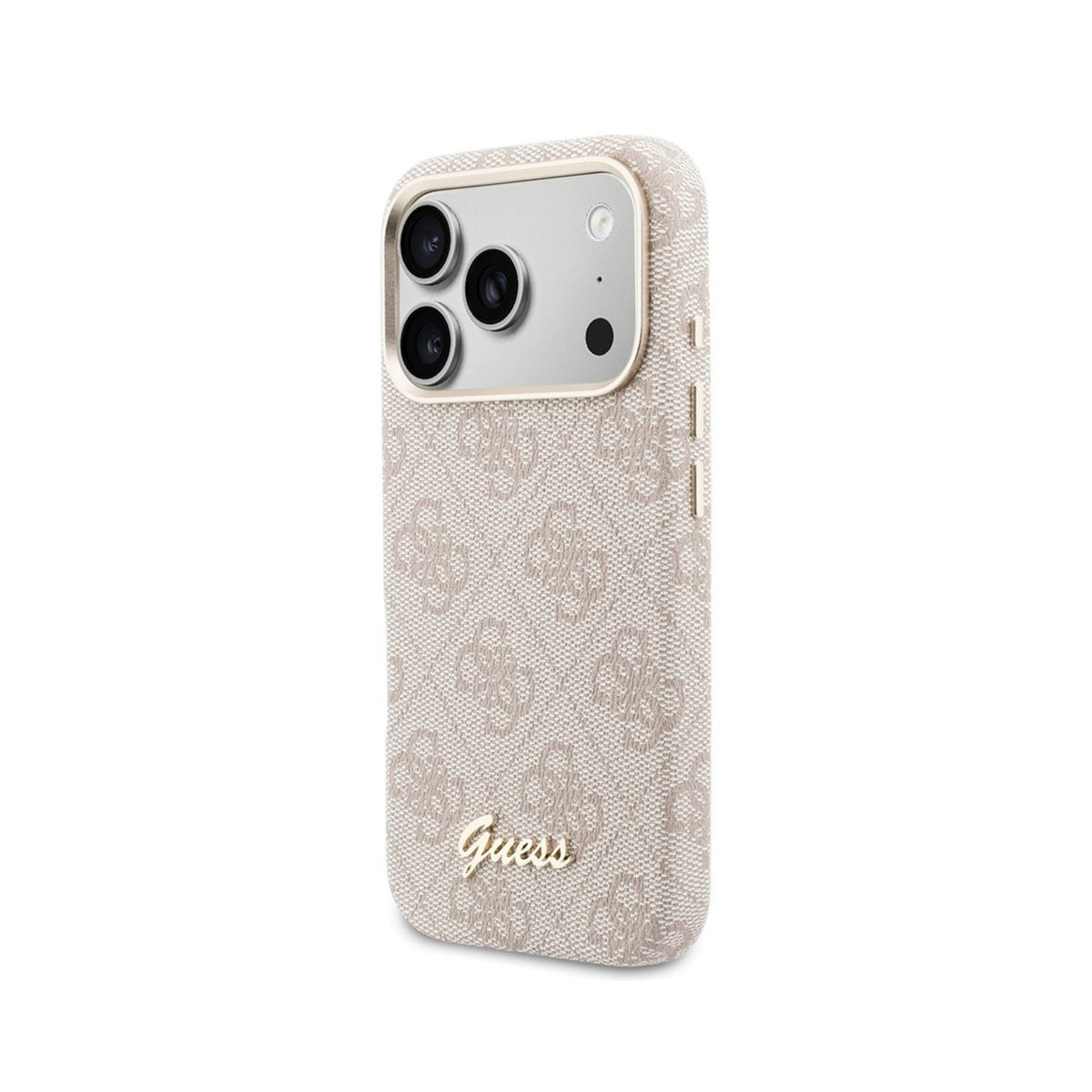 GUESS Funda Logo Script para iPhone 17 Pro Max/18 Pro Max Compatible con MagSafe y Protección Anticaídas, Rosa