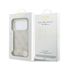 GUESS Funda Logo Script para iPhone 17 Pro Max Compatible con MagSafe y Protección Anticaídas, Rosa