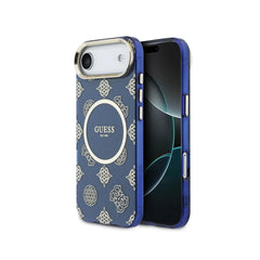 GUESS Funda para iPhone 17 Air – Carcasa Rígida Azul Multilogo Guess, Protección Segura y Ajuste Preciso