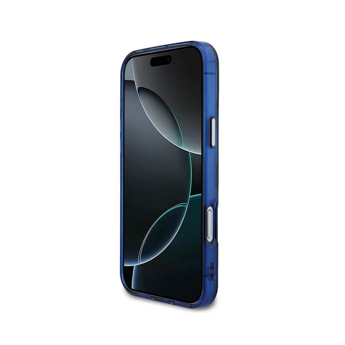 Guess iPhone 17 Pro Max Case – Blue Hard Case with Guess Multi-Logo Design, Drop Protection and Precise Fit
