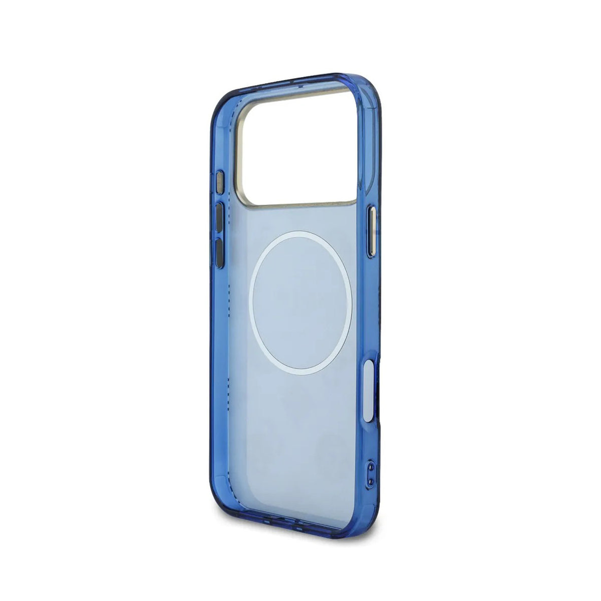 Guess iPhone 17 Pro Max Case – Blue Hard Case with Guess Multi-Logo Design, Drop Protection and Precise Fit