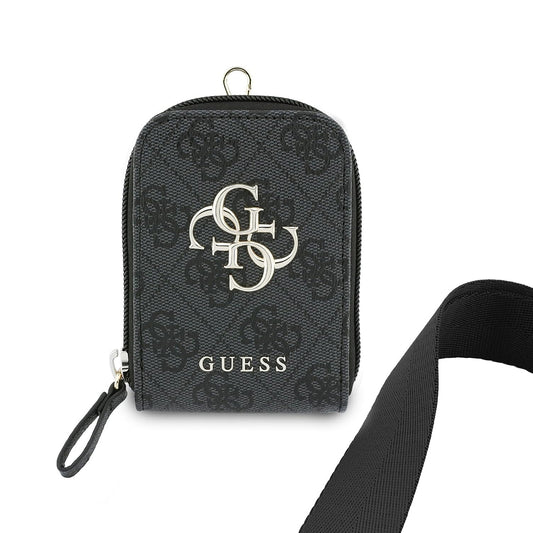GUESS Correa Universal de PU con Cartera y Estampado 4G, Negro