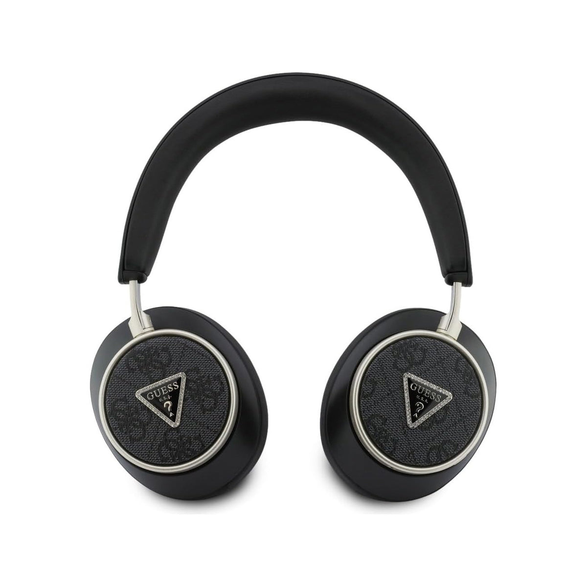 Guess Auriculares Bluetooth de Diadema – Cascos Negros con Cancelación de Ruido ENC y Logo Guess, Conexión Inalámbrica Estable y Diseño Elegante