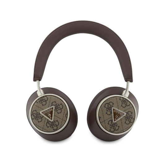 Guess Auriculares Bluetooth de Diadema – Cascos Marrón con Cancelación de Ruido ENC y Logo Guess, Conexión Inalámbrica Estable y Diseño Elegante