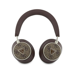 Guess Auriculares Bluetooth de Diadema – Cascos Marrón con Cancelación de Ruido ENC y Logo Guess, Conexión Inalámbrica Estable y Diseño Elegante