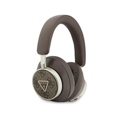 Guess Auriculares Bluetooth de Diadema – Cascos Marrón con Cancelación de Ruido ENC y Logo Guess, Conexión Inalámbrica Estable y Diseño Elegante