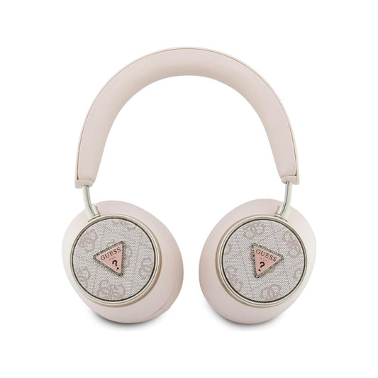 Guess Auriculares Bluetooth de Diadema – Cascos Rosa con Cancelación de Ruido ENC y Logo Guess, Conexión Inalámbrica Estable y Diseño Elegante