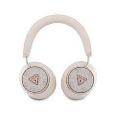 Guess Auriculares Bluetooth de Diadema – Cascos Rosa con Cancelación de Ruido ENC y Logo Guess, Conexión Inalámbrica Estable y Diseño Elegante