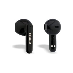 GUESS Auriculares TWS con Correa de Perlas y Estuche de Carga, Negro