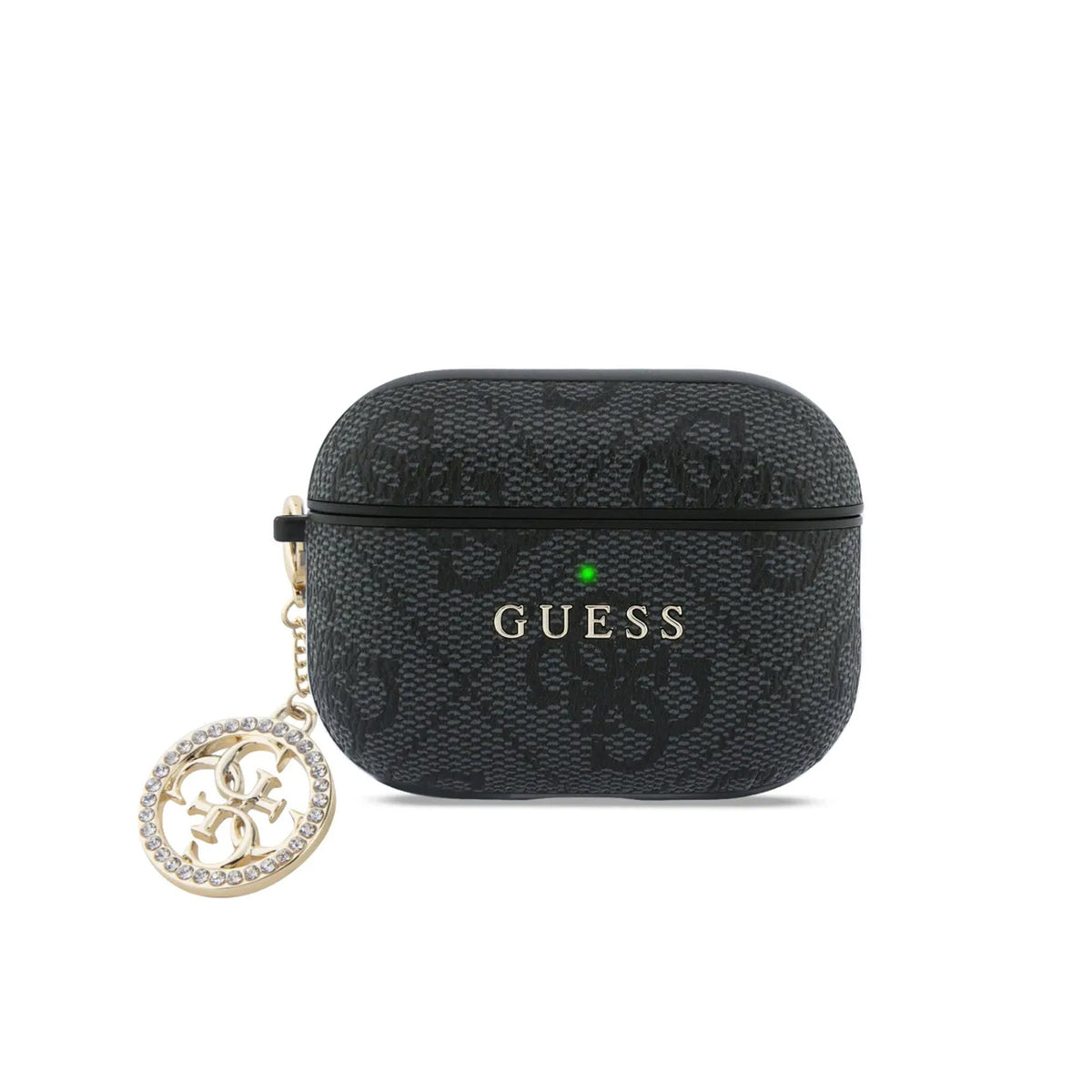 Guess Funda para AirPods Pro 3 Negra 4G – Carcasa Protectora con Colgante, Diseño Elegante y Ajuste Preciso