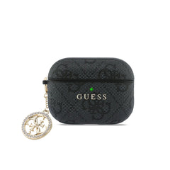 Guess Funda para AirPods Pro 3 Negra 4G – Carcasa Protectora con Colgante, Diseño Elegante y Ajuste Preciso