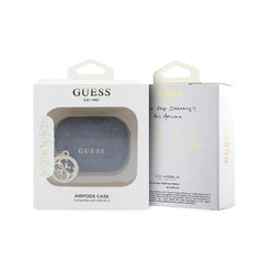 Guess Funda para AirPods Pro 3 Negra 4G – Carcasa Protectora con Colgante, Diseño Elegante y Ajuste Preciso