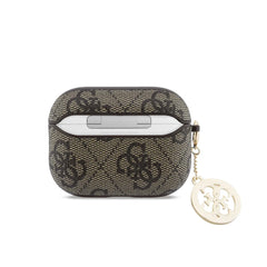 Guess Funda para AirPods 3 – Carcasa Marrón con Estampado Clásico Guess, Protección Segura y Ajuste Preciso