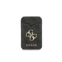 GUESS Tarjetero 4G con Espejo Compatible con MagSafe, Negro