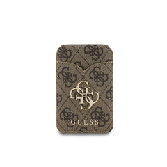 GUESS Tarjetero 4G con Espejo Compatible con MagSafe, Marrón
