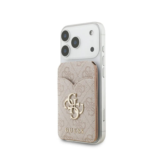 GUESS Tarjetero 4G con Espejo Compatible con MagSafe, Rosa