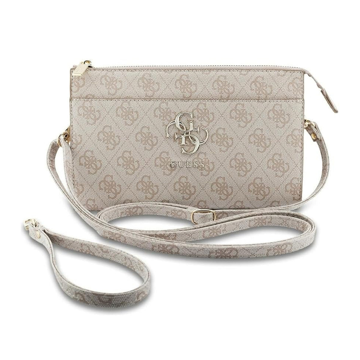 GUESS Bolso de Mano con Logo 4G, Muñequera y Correa Ajustable, Rosa