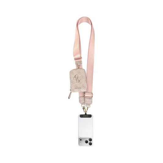 GUESS Correa Universal de PU con Cartera y Estampado 4G, Rosa