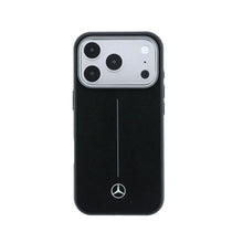 Mercedes-Benz Funda de Cuero para iPhone 17 Pro Max Compatible con MagSafe, Negro