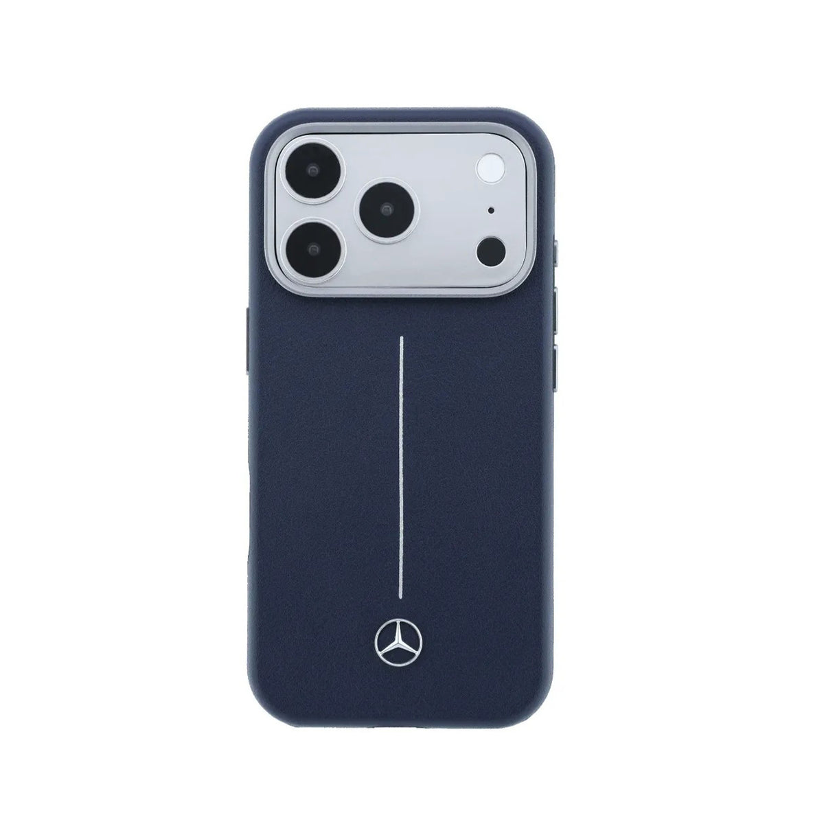 Mercedes-Benz Funda de Cuero para iPhone 17 Pro Max Compatible con MagSafe, Azul