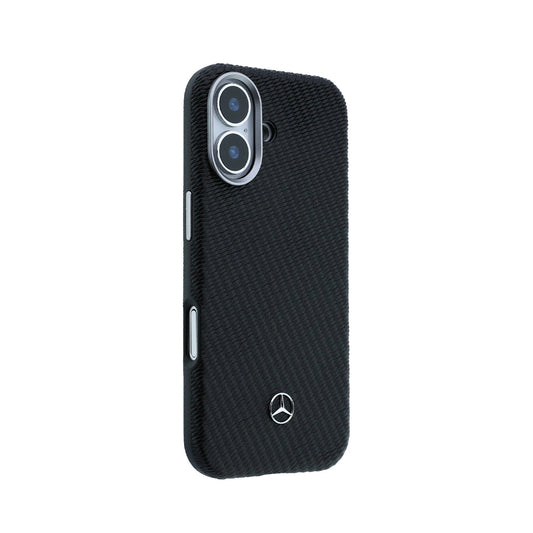Mercedes-Benz Funda Textura Trenzada para iPhone 17 Compatible con MagSafe, Negro
