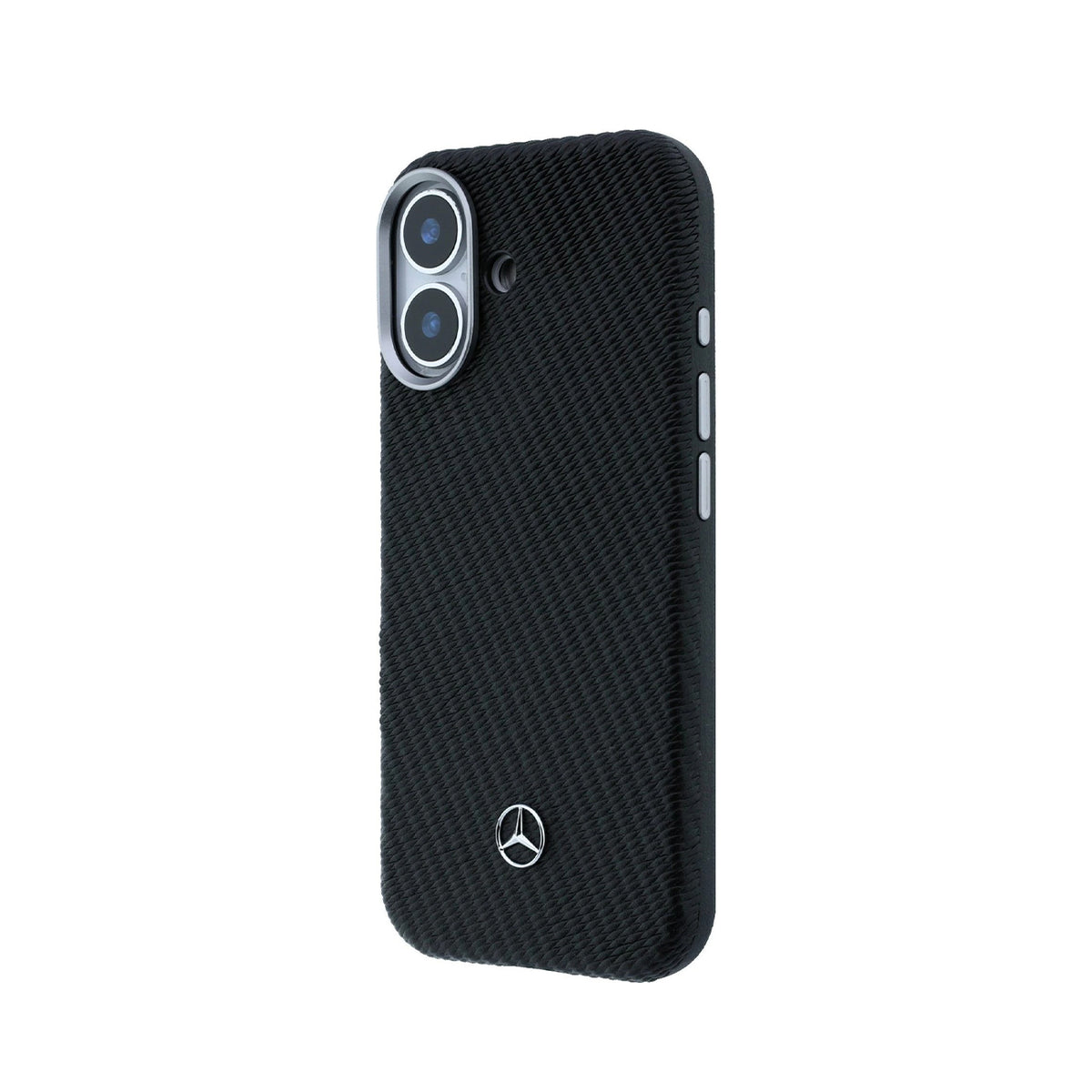 Mercedes-Benz Funda Textura Trenzada para iPhone 17 Compatible con MagSafe, Negro