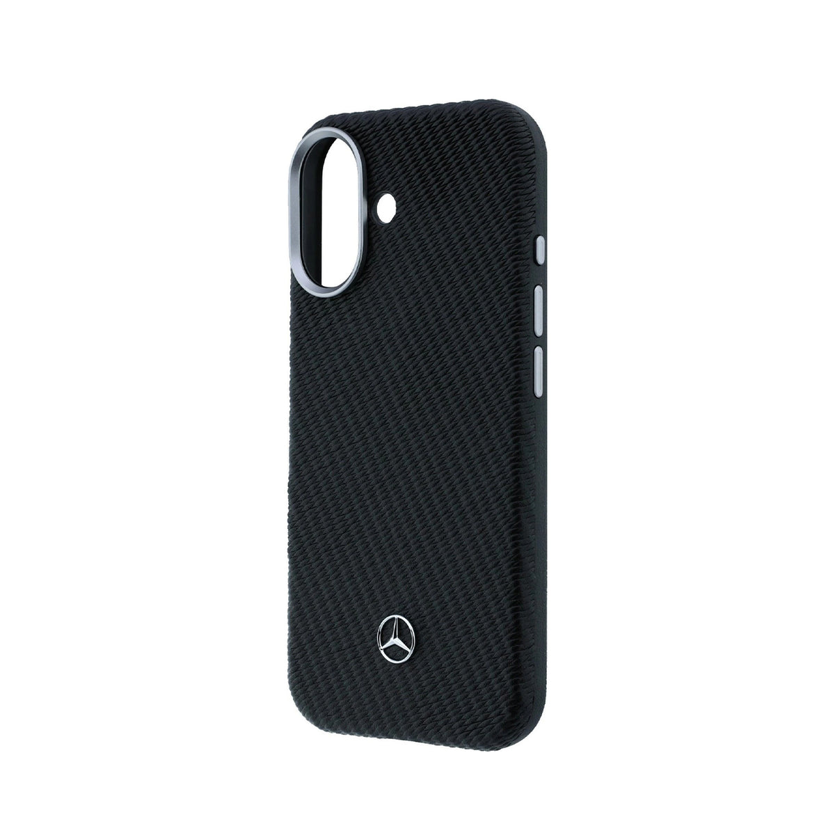 Mercedes-Benz Funda Textura Trenzada para iPhone 17 Compatible con MagSafe, Negro