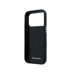 Mercedes-Benz Funda de Cuero con Textura para iPhone 17 Pro Max Compatible con MagSafe, Negro