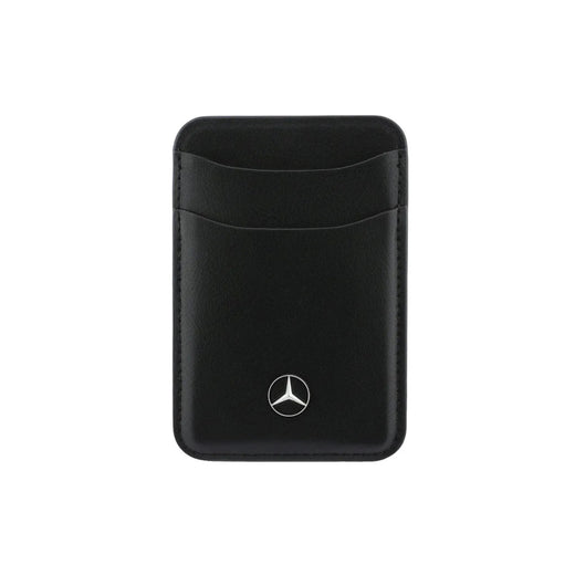 Mercedes-Benz Tarjetero Magnético de Cuero Compatible con MagSafe, Negro