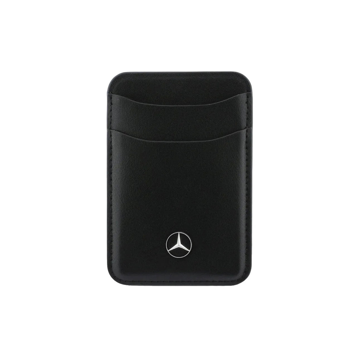 Mercedes-Benz Tarjetero Magnético de Cuero, Negro
