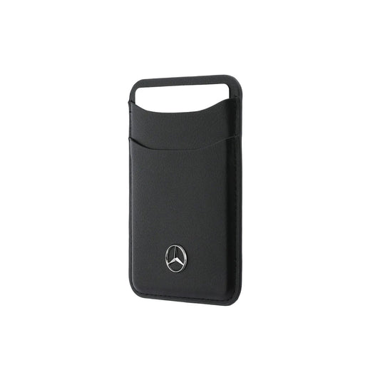 Mercedes-Benz Tarjetero Magnético de Cuero, Negro