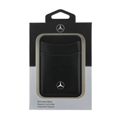 Mercedes-Benz Tarjetero Magnético de Cuero, Negro