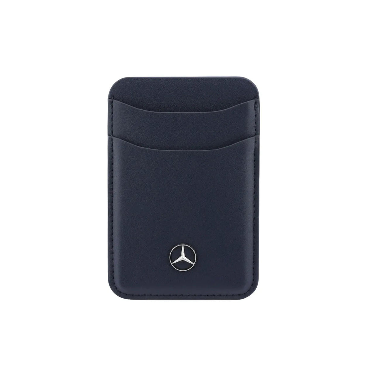 Mercedes-Benz Tarjetero Magnético de Cuero, Azul Marino