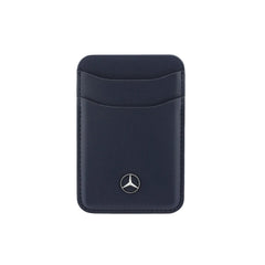 Mercedes-Benz Tarjetero Magnético de Cuero, Azul Marino